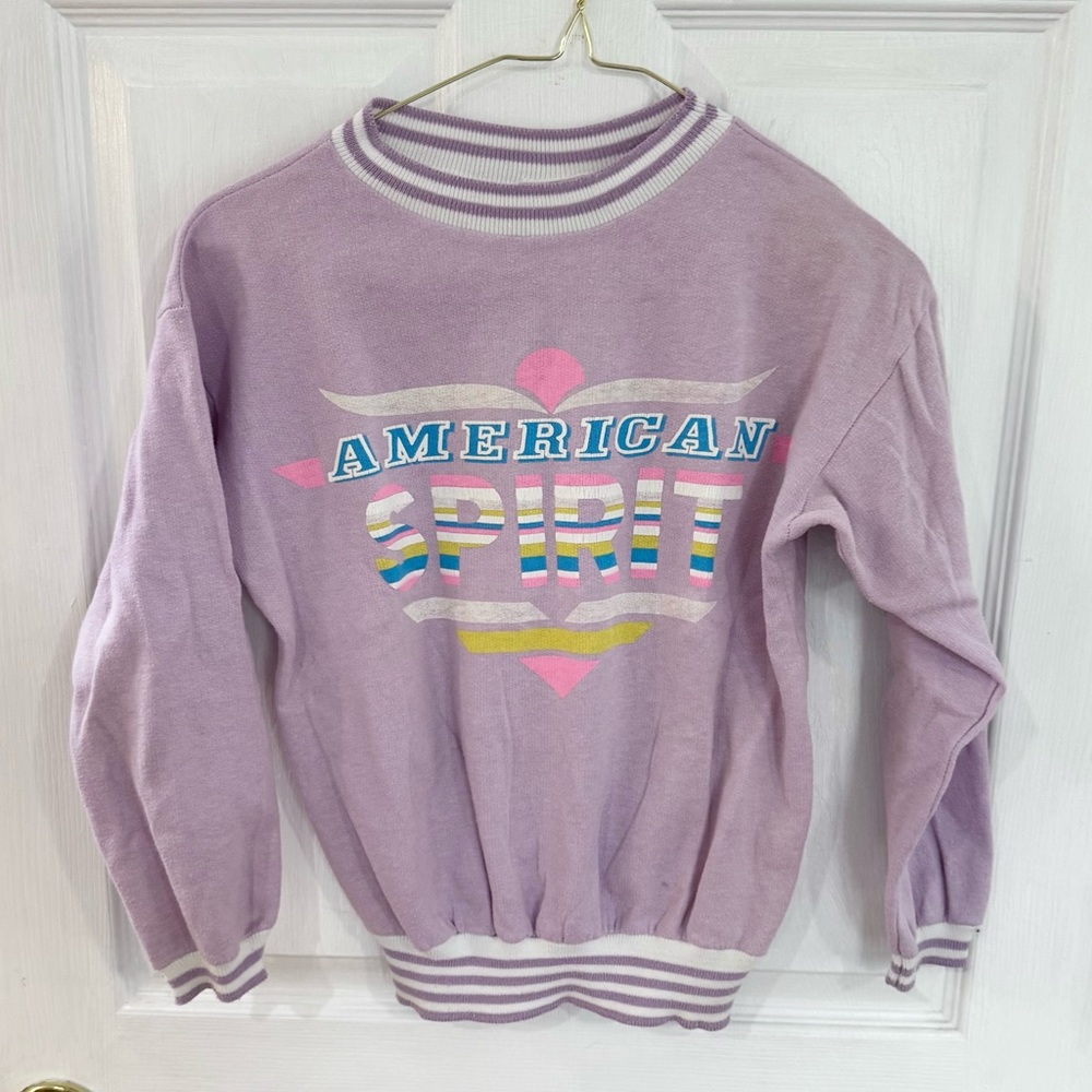 Vintage “American Spirit” Land n Sea kids sweatshirt AS IS Sz XL